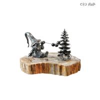 Сувенир Снежный гном, магнетит, окаменелое дерево, Артикул: 35147
